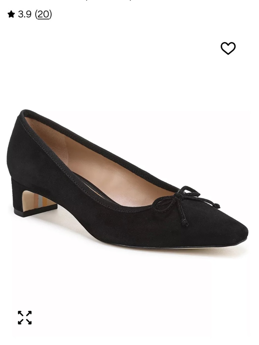 ‘Rinda’ - Snip Toe Block Heel - Black Suede
